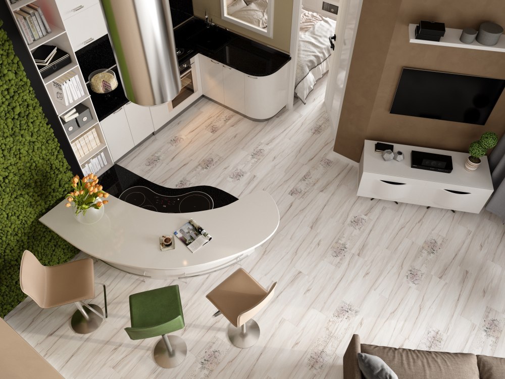 781474 Декор Жаклин Серый светлый микс - фото 2