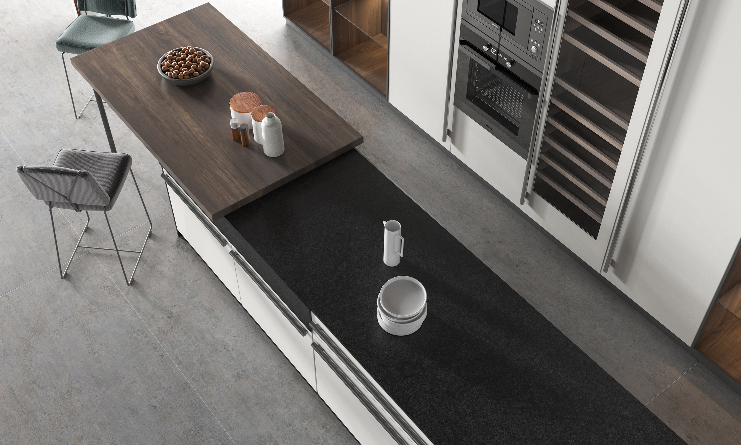 DB2M53BC-Y На пол Aurora Black Спеченный камень сатин текстурированный 1600x3200x12 - фото 6