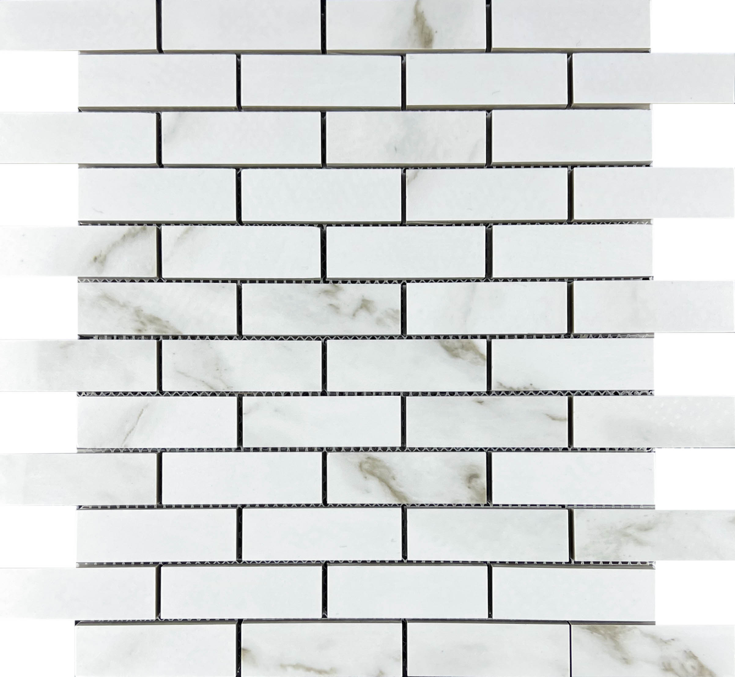 Декор Statuario Eva Mosaic Brick Bone - фото 3