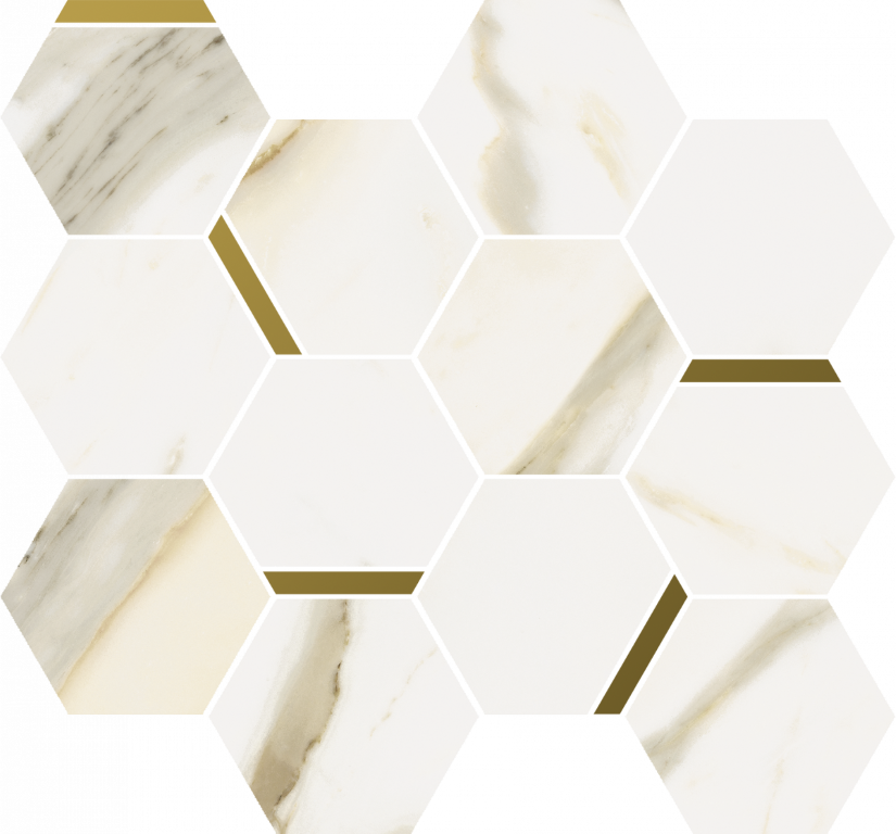 620110000221 Настенная Stellaris Calacatta Gold Mosaico Chic Nat 28.3x32.8