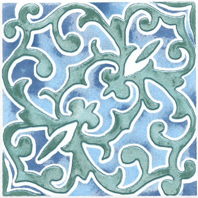 A2255/1146T Декор Византия Зеленый