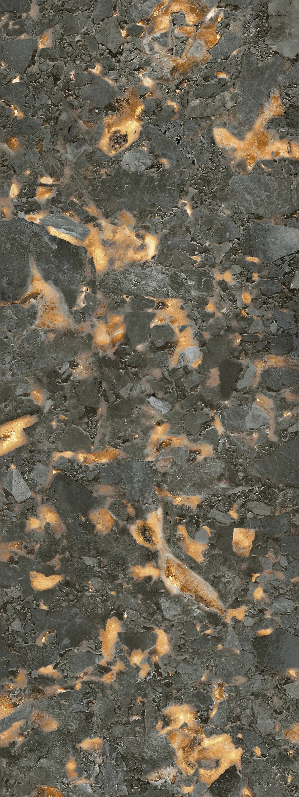 SL1232G0342R6 На стену Лава Чёрный лаппатированный обрезной 119.5x320x0.6 - фото 2