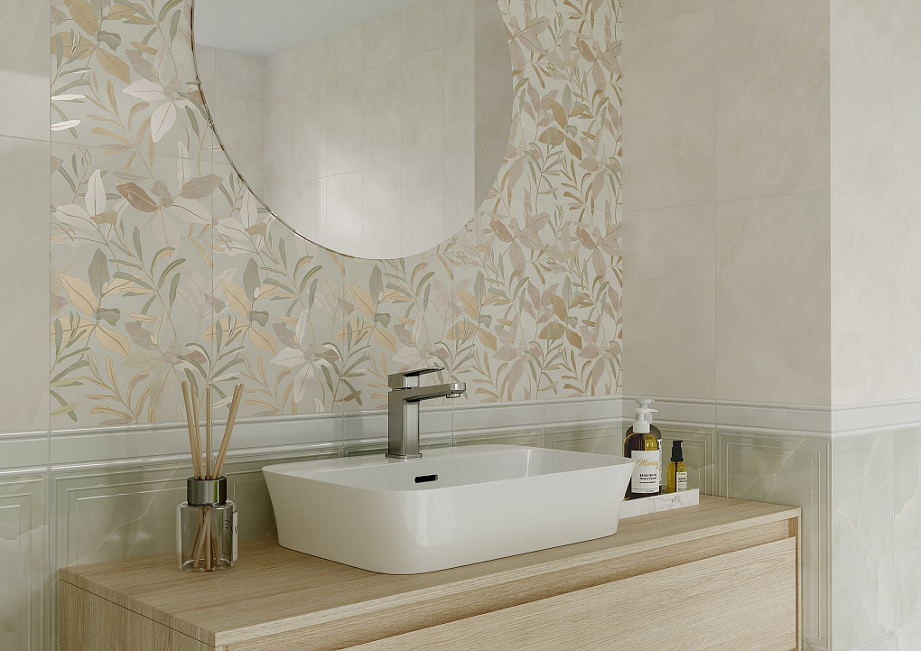 010200000124 Бордюр Флора Белый 01 25х6 - фото 4