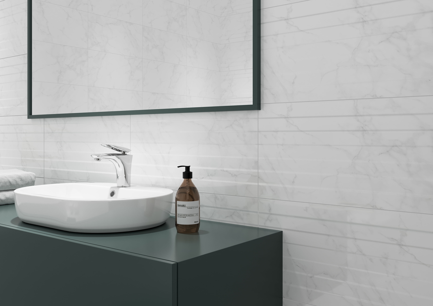 15925 Декор Calacatta Белый шеврон - фото 7