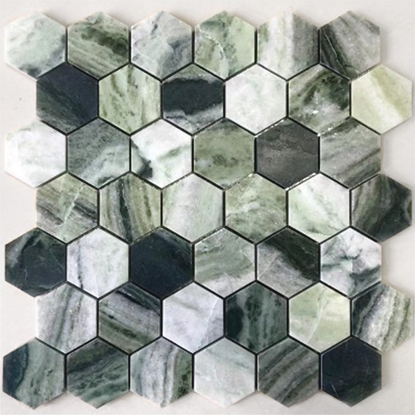 На стену Pietrine Hexagonal Onice Verde oliva POL hex 23x40x7