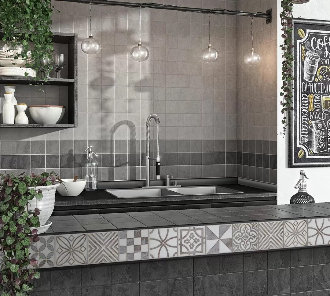 STG/A404/1266 Декоративная вставка Амальфи Орнамент коричневый 4 9.8х9.8 - фото 5