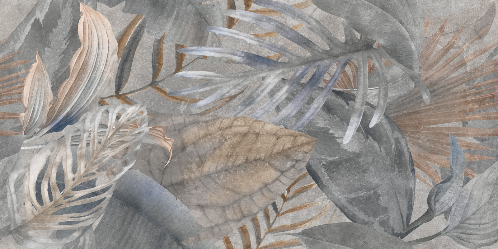 D120240G Декор Bahamas Floristry Dark матовый граниль 600x1200x9.5 - фото 2