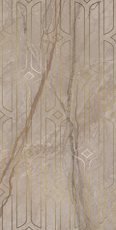 KMD3STA071BR Декор Ифран Бежевый светлый глянцевый обрезной 60x119.5x0.9 - фото 2