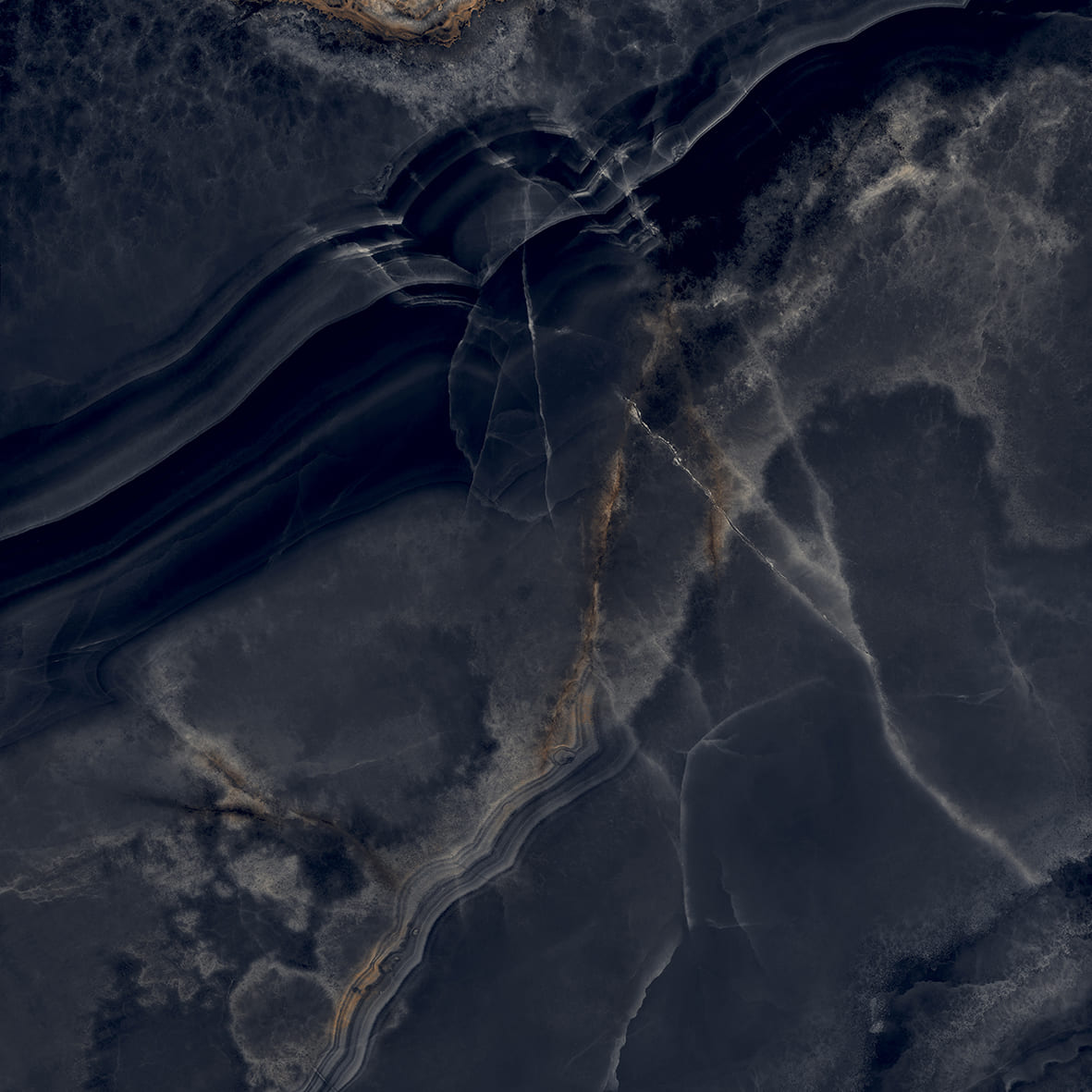 На пол Interstellar Black Чёрный полированный 80х80 - фото 4