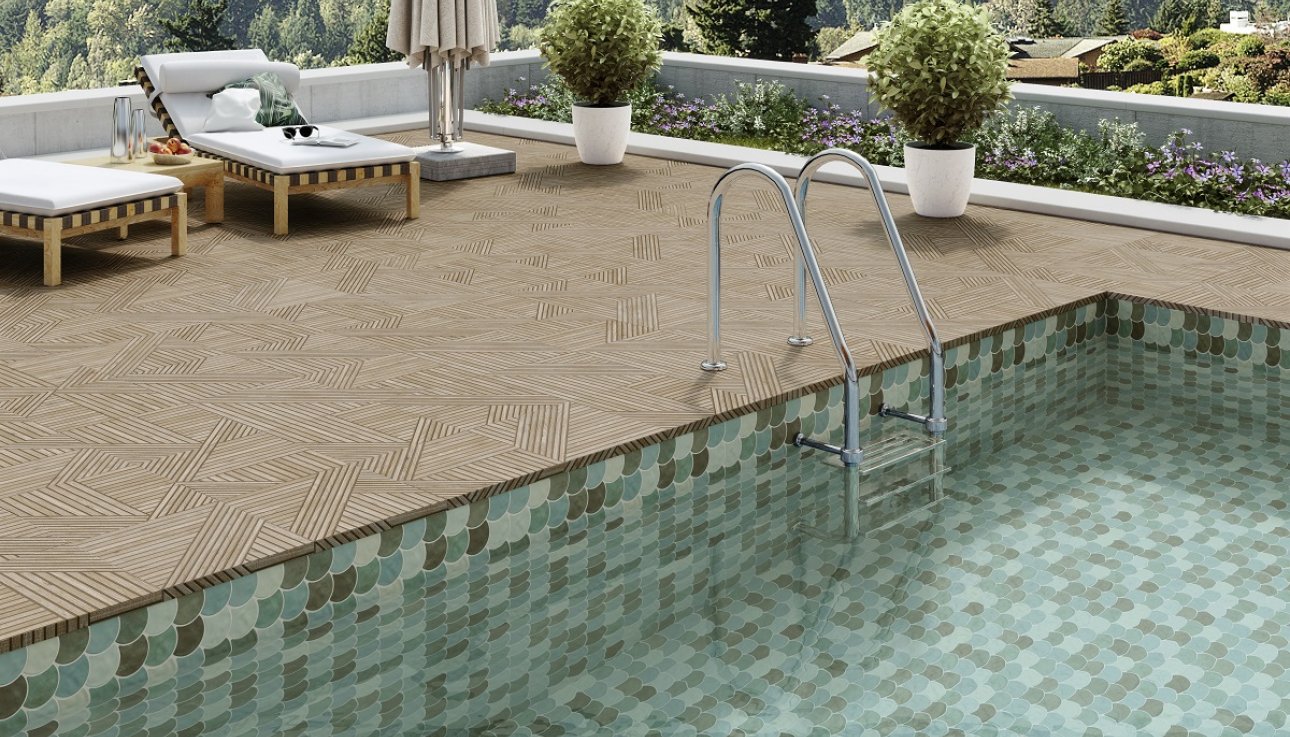 На пол Tangram Wood Walnut 44.2х44.2 - фото 4