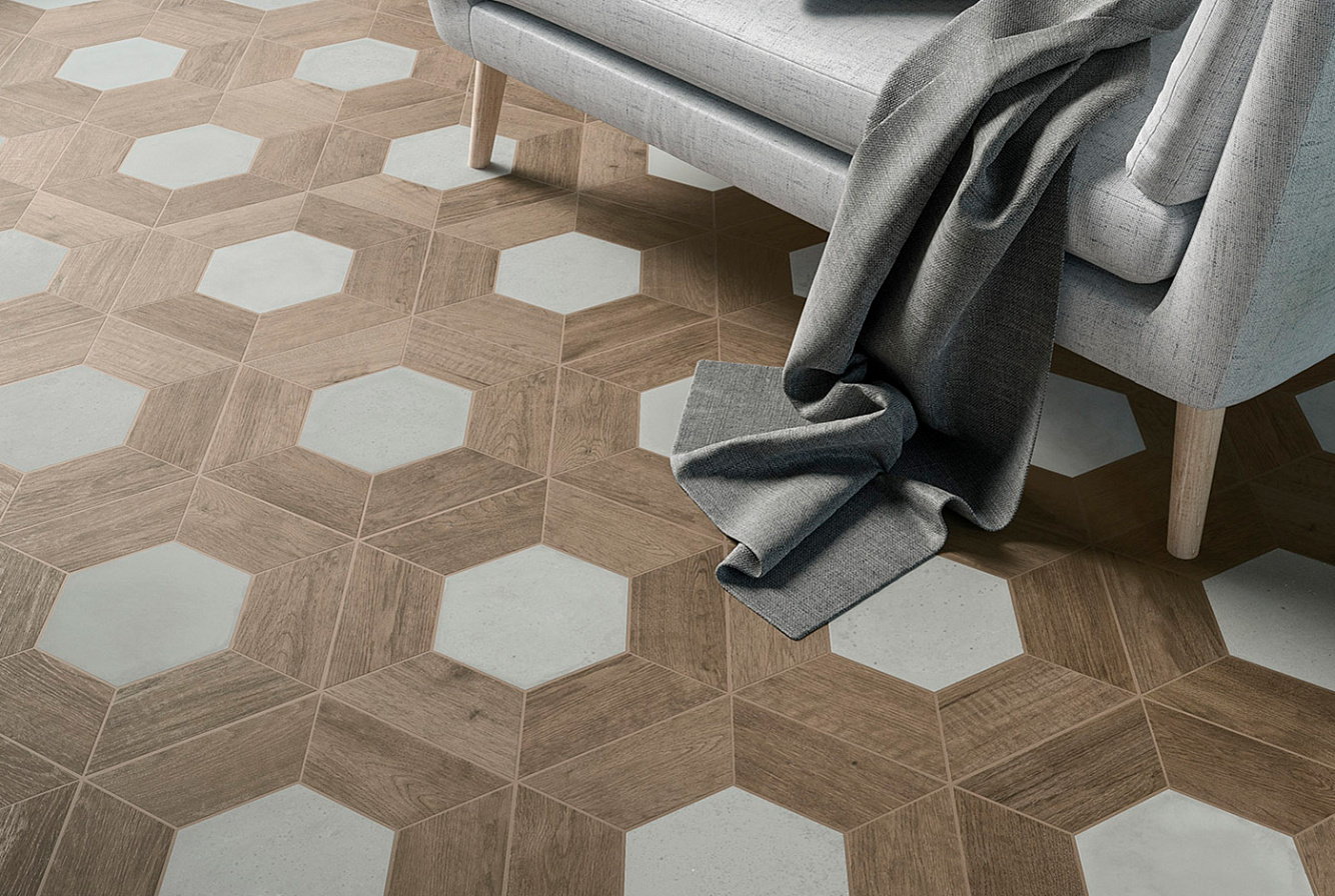 120279 На пол 60 Grad Chevron B Wood Dark - фото 13