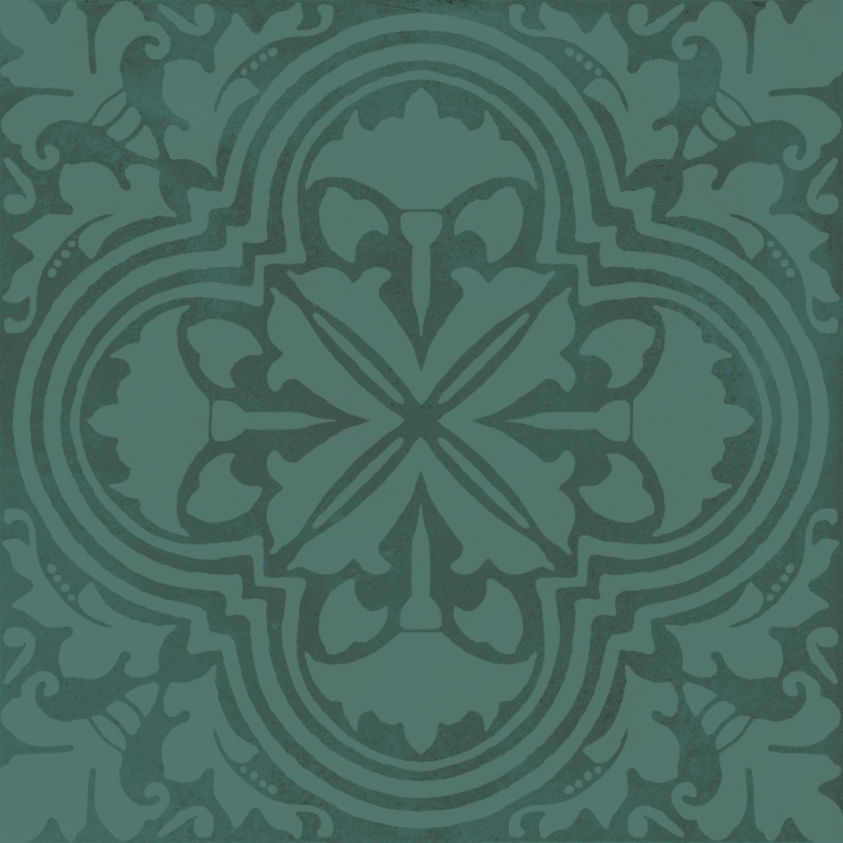 KMD3STA003BN Декор Фес Зелёный тёмный глянцевый 15x15x0.77 - фото 4