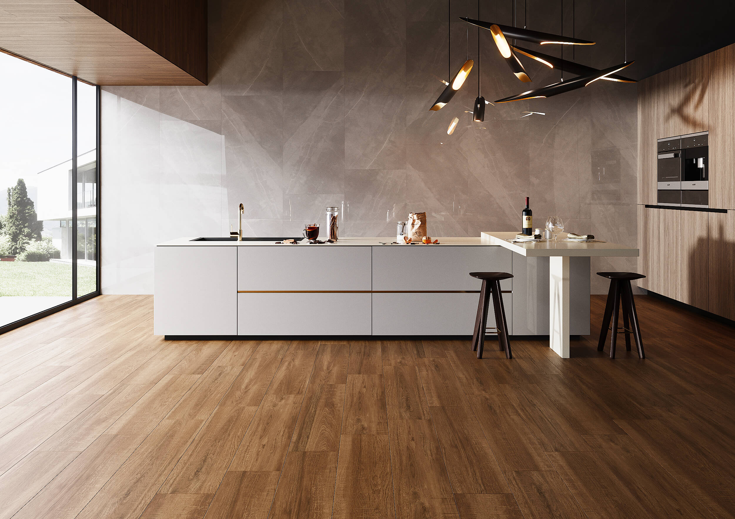 1064  На пол Wood Parma Honey Mate 120x20 - фото 34