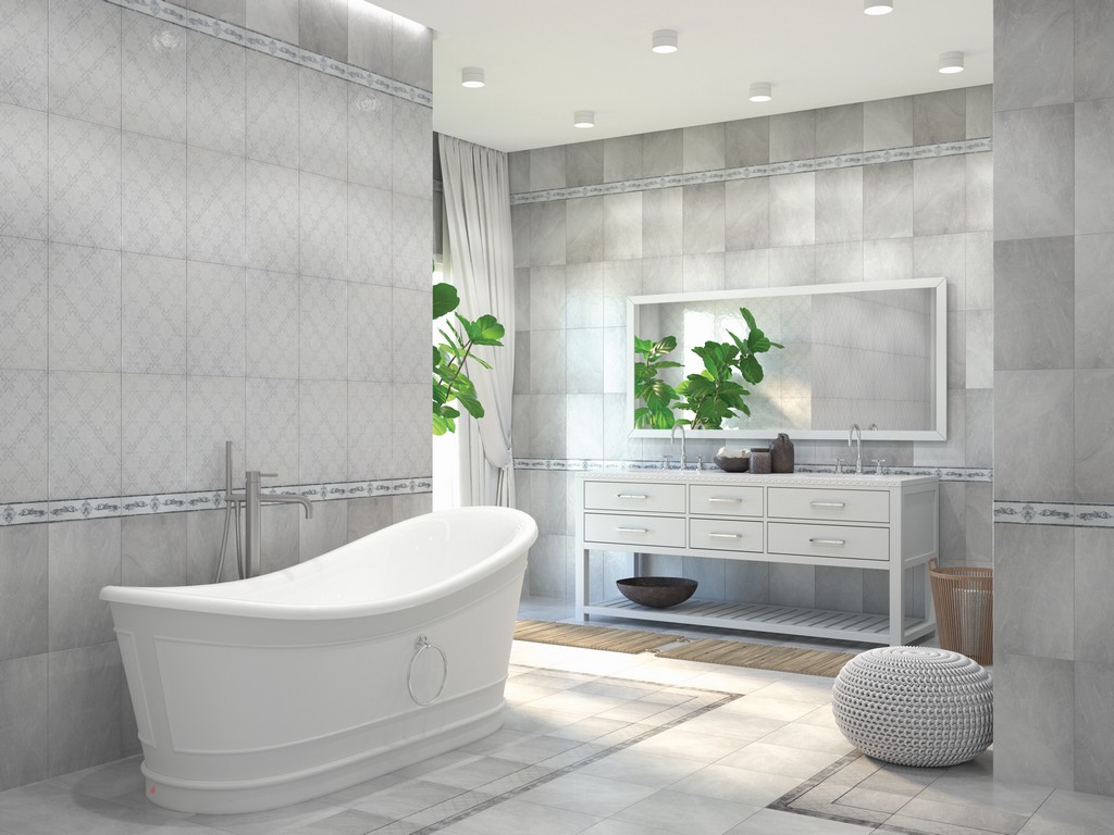 9 DL 0005 TG На стену Дельма серая Орнамент 27x40 - фото 2