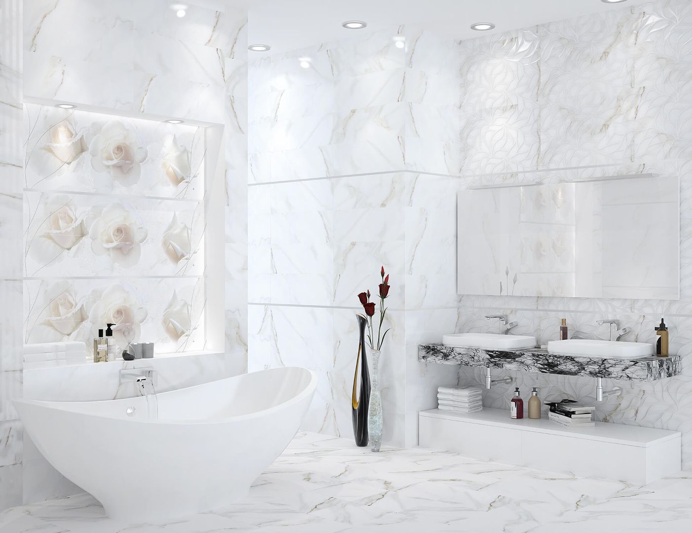 586482001 Панно Calacatta Fern (компл. из 2шт) - фото 4