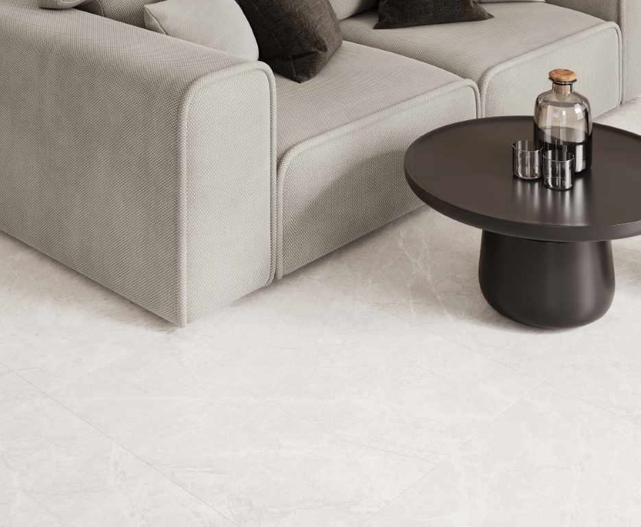 На пол Geo Blanco Светло-серый матовый карвинг 80х80 - фото 14