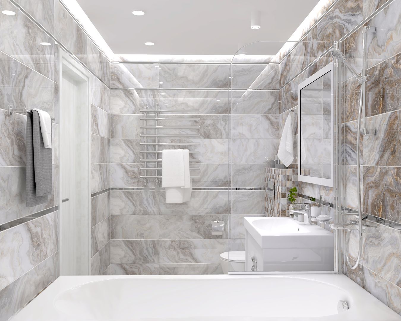 На стену Goldy Серый 75x25 - фото 3