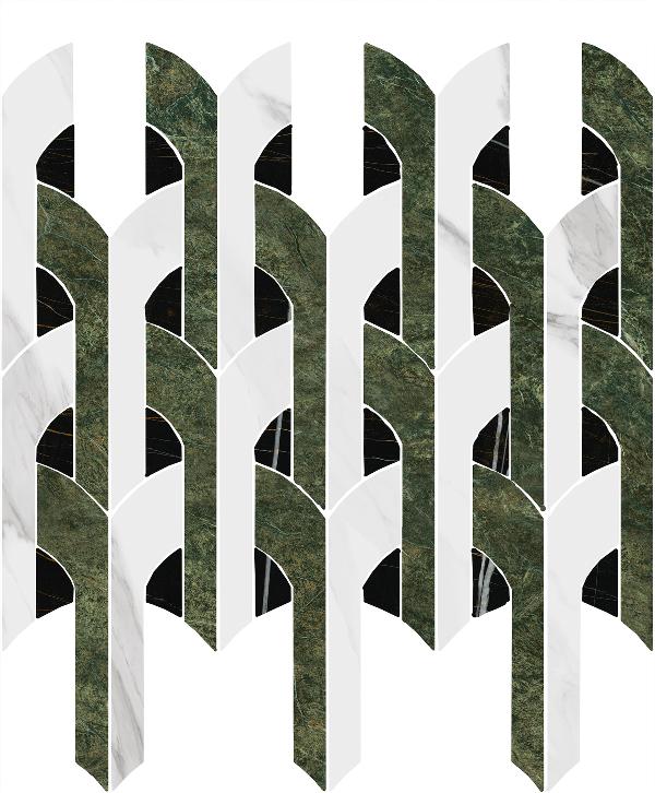 ID148 Декор Риальто Нобиле 2 Наборный Лаппатированный 34.5x30 - фото 5