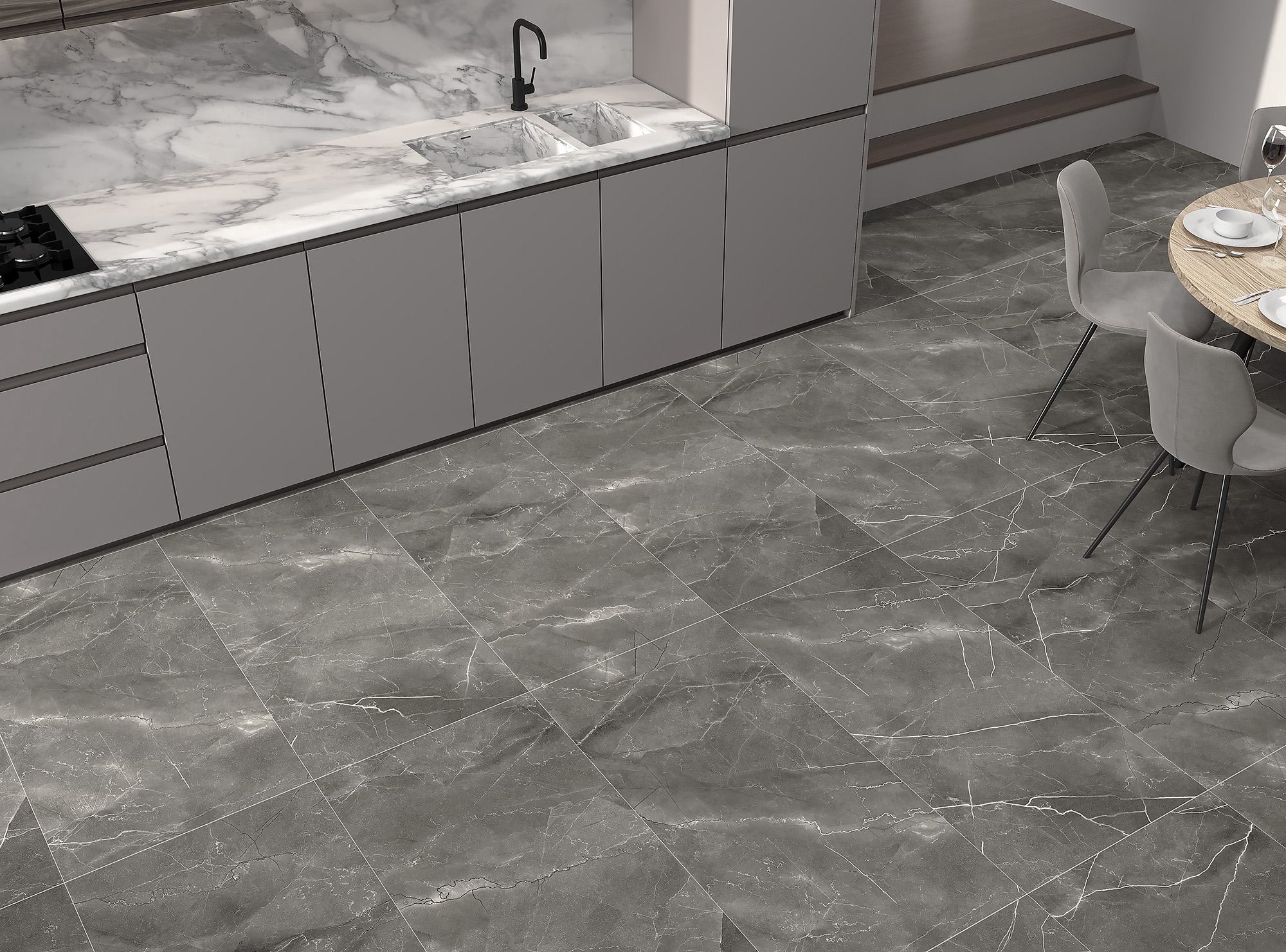 CL4002-A На пол Pulpis Nero Carving Lappato 60x120 - фото 17