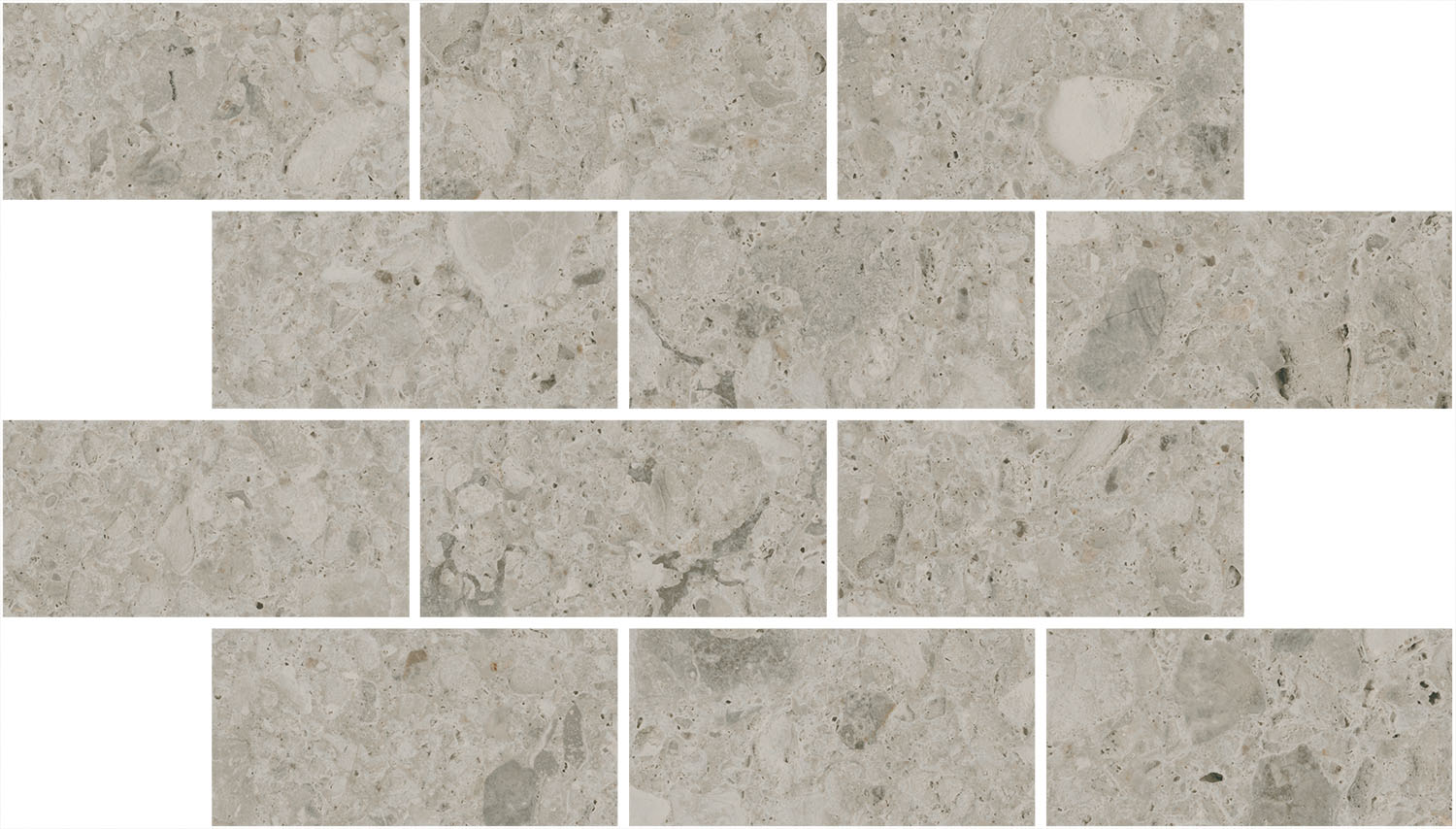 DD605920/MM Декор Чеппо ди Гре Мозаичный бежевый светлый матовый обрезной 34.6x20x0.9 - фото 3