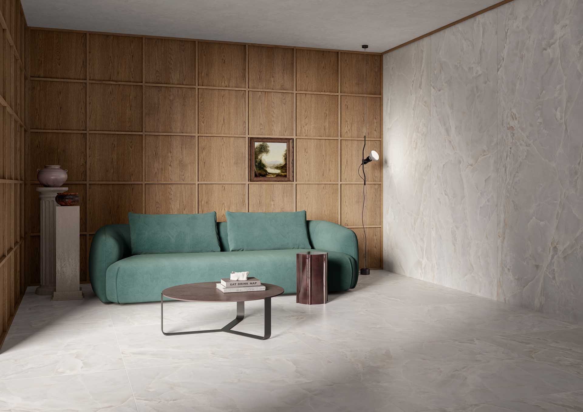 18570293 На пол Alabastri White Lucido 6mm 120x278 - фото 7