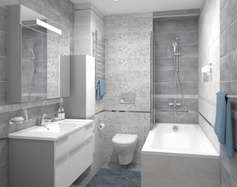 08-00-06-453 На стену Bastion Серый Серая Мозаика - фото 20