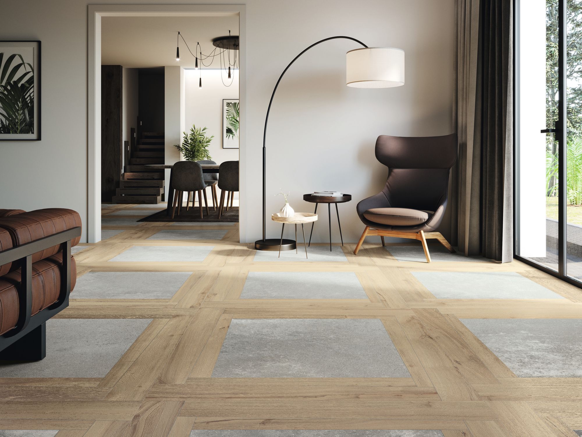 На пол Liverpool Duetto Walnut Rect R10 120x120 - фото 17