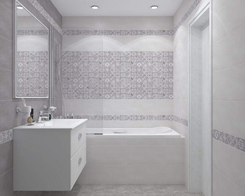 TWU09BIR007 На стену Birma Серая Мозаика Рельефная - фото 19