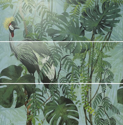 A036267 Панно Silk ABC Virnia Turquoise (set 3 )40x120