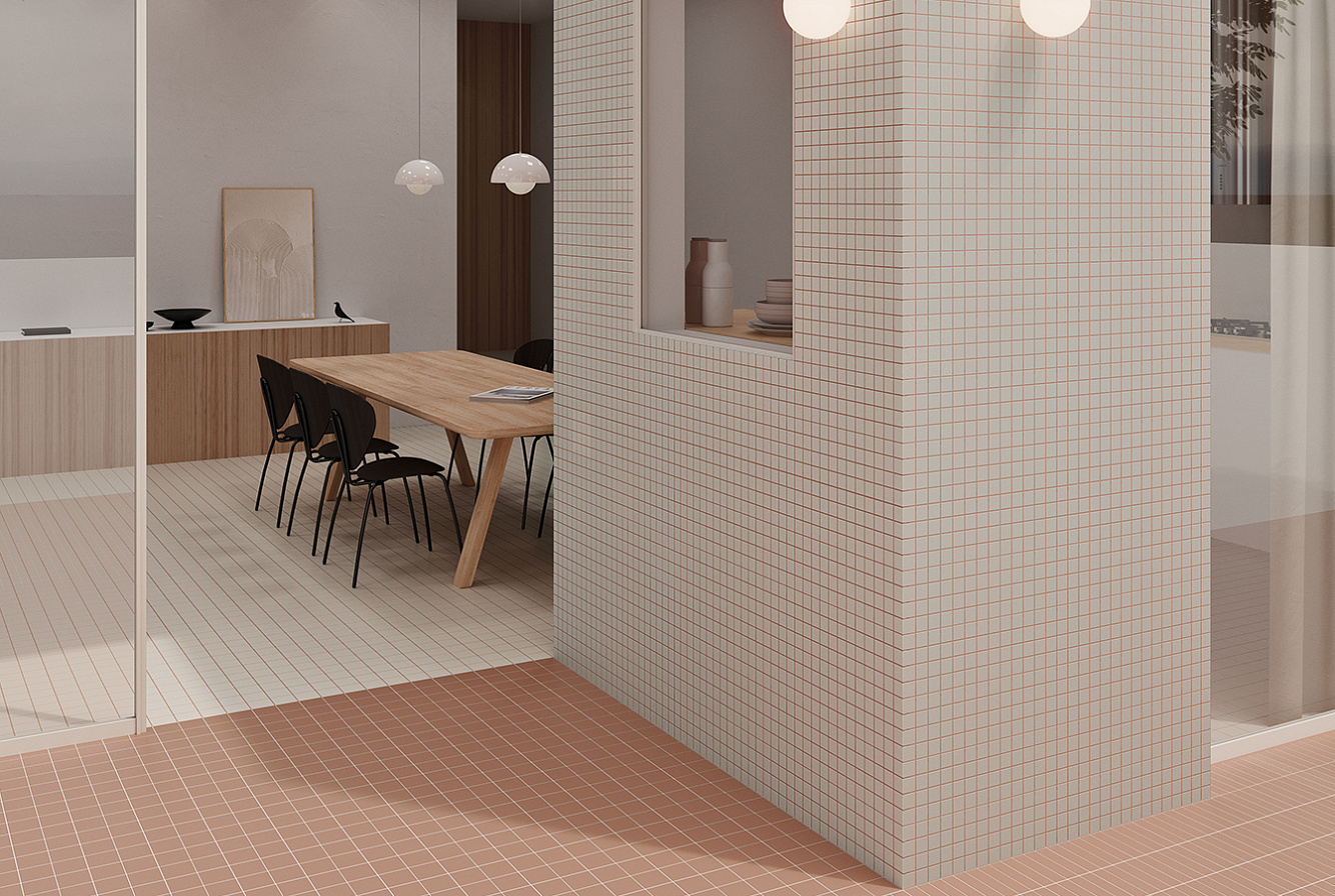 131370 На пол Raster Lines M Chalk 15x15 - фото 3