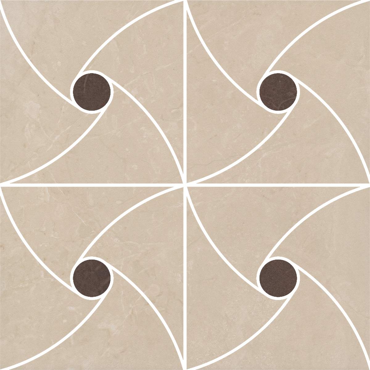 ID109T Декор Версаль Бежевый наборный 9мм 30x30