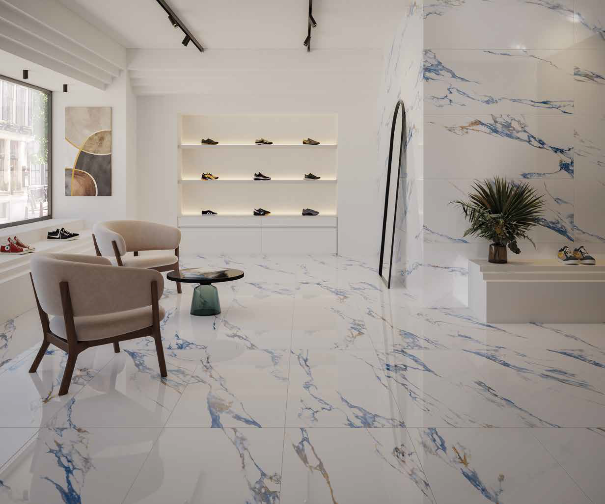 На пол Aurea Calacatta Lev.Oro Rett 60x120 - фото 5