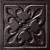 Декоративная вставка Декор (вставки напольные) Орлеан черный 6x6