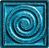 Декоративная вставка Декор (вставки напольные) Мадрид (аквамарин) стеклянная 6x6