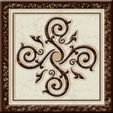 Декоративная вставка Декор (вставки напольные) Гётеборг коричневый 6x6