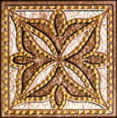 Декоративная вставка Декор (вставки напольные) Корсика коричнево-бежевый 7х7