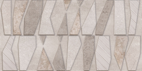 Плитка Birma Бежевая Геометрия Рельефная 50x24.9