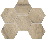 Mosaic/DA02_NS/25x28.5x10/Hexagon Декор Daintree DA02 Rusty Beige Hexagon Неполированная