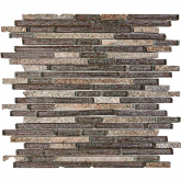 Мозаика Камень и стекло PIX726 из мрамора и стекла 10x48/98/148 300х300x8