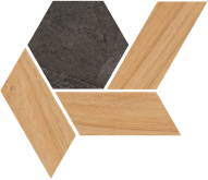 Декор World Flysch Lesnaya-SP Grafito 20x17.5