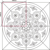 Керамогранит Декоративные ковры Тип 9 120x120