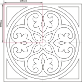 Керамогранит Декоративные ковры Тип 5 120x120