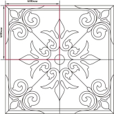 Керамогранит Декоративные ковры Тип 6 120x120