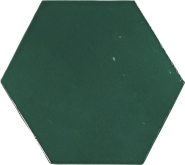 122086 Плитка Zellige Hexa Emerald 10.8x12.4