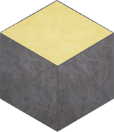 Mosaic/SR06_NS/SR04_NS/29x25x10/Cube Декор Spectrum SR06-SR04 Yellow Cube Неполированная 29x25