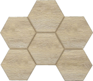 Mosaic/SI01_NS/25x28.5x10/Hexagon Декор Selection SI01 Oak Hexagon 25x28.5 Неполированная