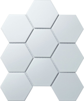 FQ31000/SBH1005 Мозаика Homework Hexagon big White Matt 25.6x29.5
