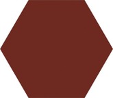 Керамогранит Метлахская плитка 150HE0ROU hex.15 Red ROU 14.9x17.3