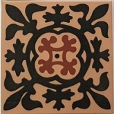 Декор Метлахская плитка 100E002D301 ENC 02 Cognac (Red, Black) 10x10