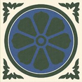 Декор Метлахская плитка 100E004D101 ENC 04 White (D.Blue, Black) 10x10